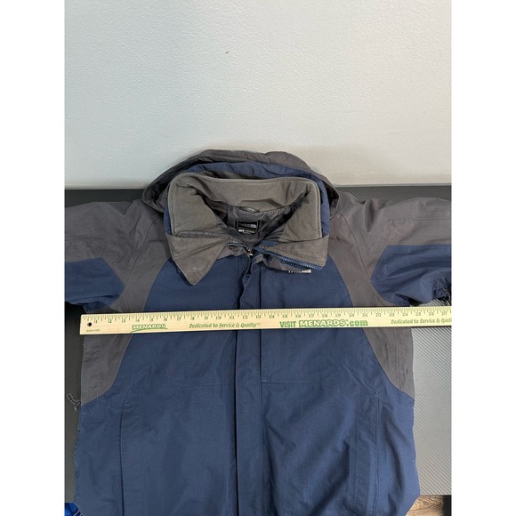 North Face Hyvent 3 in 1 Jacket Blue Grey Removable Puffer Size Large Mens - Picture 5 of 15